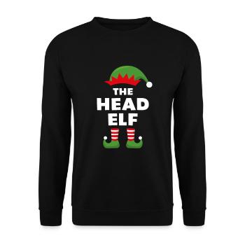The Head Elf - Unisex Sweatshirt - black - Front - Alina (178cm) & Michal (187cm)