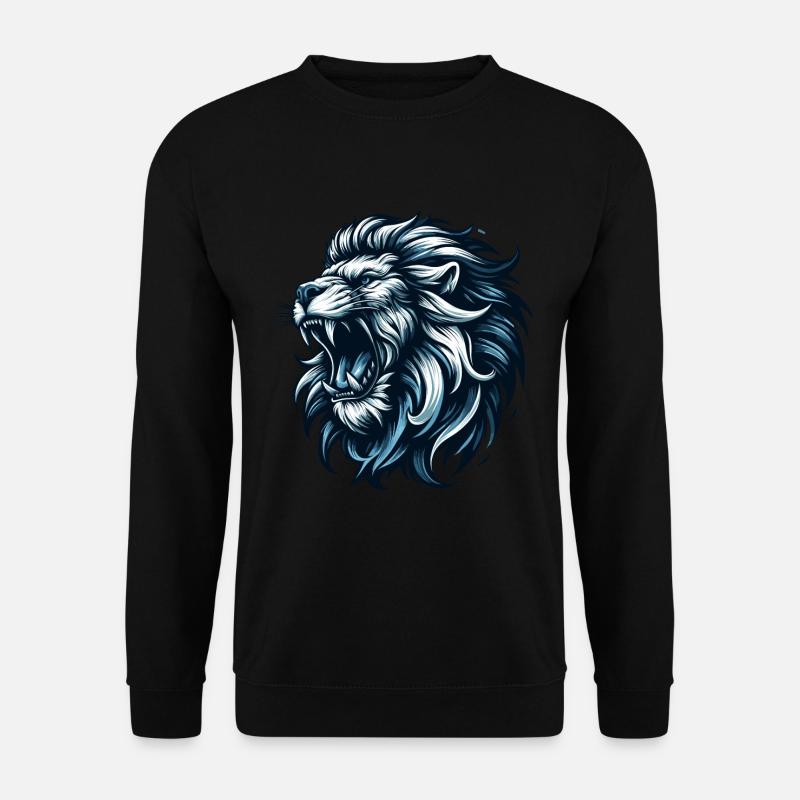 Lion Roars Blue Gift - Unisex Sweatshirt - black