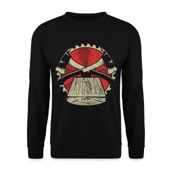 Scie à bois tronçonneuse tronçonneuse tronçonneuse - Sweat-shirt Unisexe - noir - Devant - Alina (178cm) & Michal (187cm)