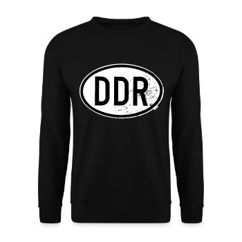 GDR - Retro - East Germany - Unisex Sweatshirt - black - Front - Alina (178cm) & Michal (187cm)