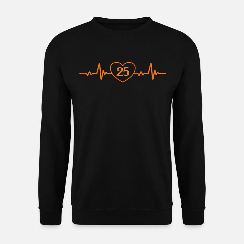 25th Birthday Heart 25 - Unisex Sweatshirt - black