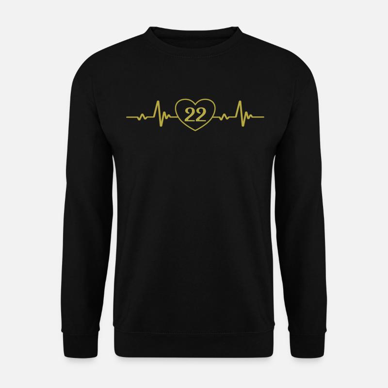 22. Geburtstag Herz 22 - Unisex Pullover - Schwarz