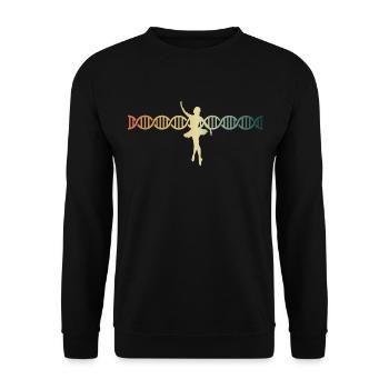 Ballett Tanzen Tänzerin DNA DNS - Unisex Pullover - Schwarz - Vorne - Alina (178cm) & Michal (187cm)