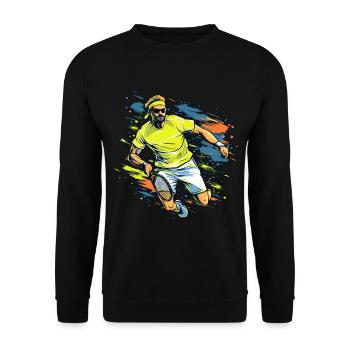 Tennis Champion Design: Perfect for every tennis player - Unisex Sweatshirt - black - Front - Alina (178cm) & Michal (187cm)