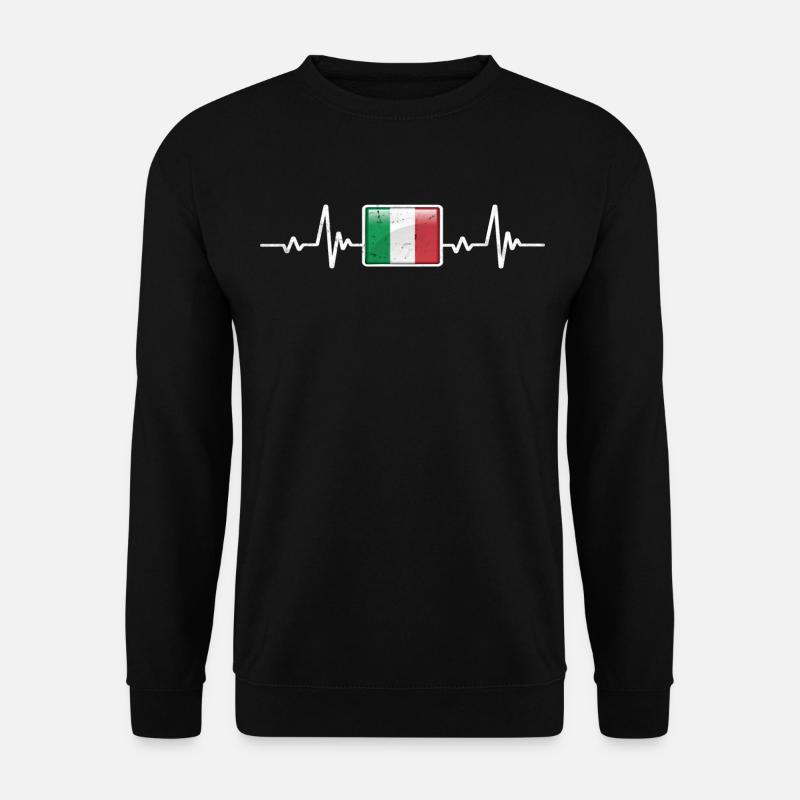 Italienische Flagge Italien Reisen - Unisex Pullover - Schwarz