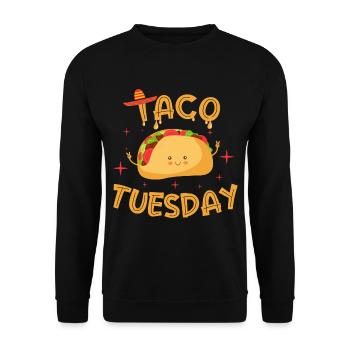 taco tuesday - Unisex Sweatshirt - black - Front - Alina (178cm) & Michal (187cm)