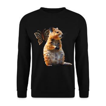 Quokka - Unisex Sweatshirt - black - Front - Alina (178cm) & Michal (187cm)