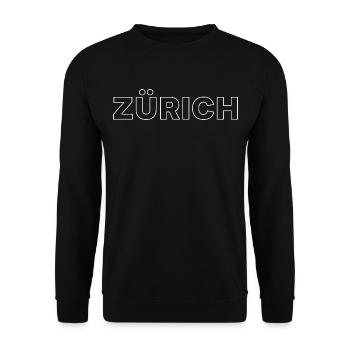 Zurich - Unisex Sweatshirt - black - Front - Alina (178cm) & Michal (187cm)