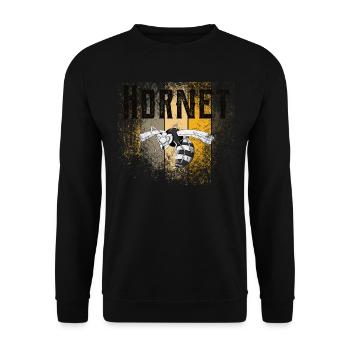 Hornisse / Hornet Vintage - Unisex Pullover - Schwarz - Vorne - Alina (178cm) & Michal (187cm)