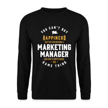 Gift for Marketing Manager - Sweat-shirt Unisexe - noir - Devant - Alina (178cm) & Michal (187cm)