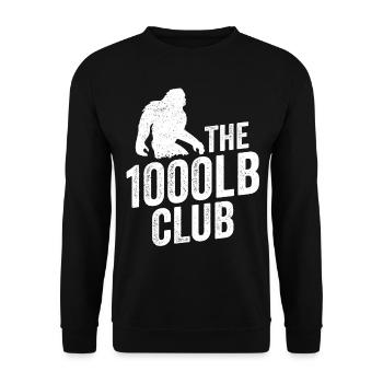 1000 Pfund Club Member TShirt, Sasquatch - Unisex Pullover - Schwarz - Vorne - Alina (178cm) & Michal (187cm)
