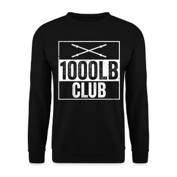 Maillot de membre du club 1000LB pour le gymnase Powerlifters - Sweat-shirt Unisexe - noir - Devant - Alina (178cm) & Michal (187cm)