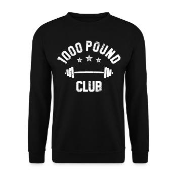Retro Vintage Club-T-Shirt mit 1000 Pfund, - Unisex Pullover - Schwarz - Vorne - Alina (178cm) & Michal (187cm)
