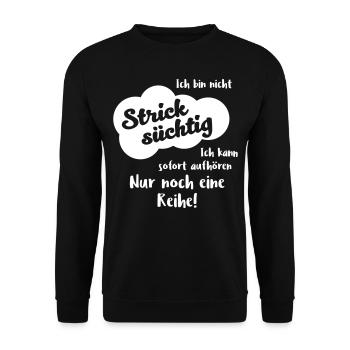 Tricot Aiguille à tricoter Cadeau Drôle - Sweat-shirt Unisexe - noir - Devant - Alina (178cm) & Michal (187cm)