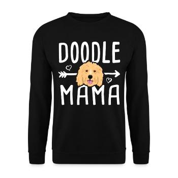 Doodle Mama TShirt Women Goldendoodle Dog Puppy - Unisex Sweatshirt - black - Front - Alina (178cm) & Michal (187cm)