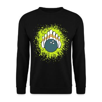 Bowling - bowling - Sweat-shirt Unisexe - noir - Devant - Alina (178cm) & Michal (187cm)