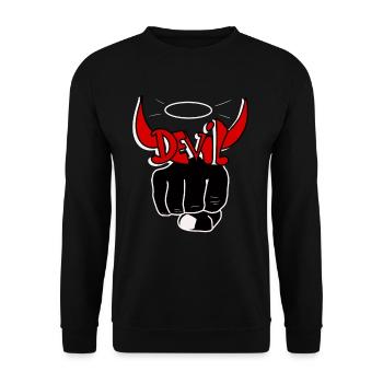Teufel - Unisex Pullover - Schwarz - Vorne - Alina (178cm) & Michal (187cm)