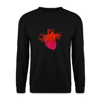 Médecine coeur - Sweat-shirt Unisexe - noir - Devant - Alina (178cm) & Michal (187cm)