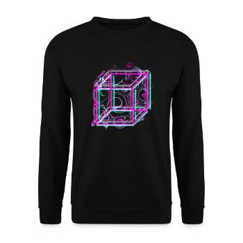 Cool neon dice - Unisex Sweatshirt - black - Front - Alina (178cm) & Michal (187cm)