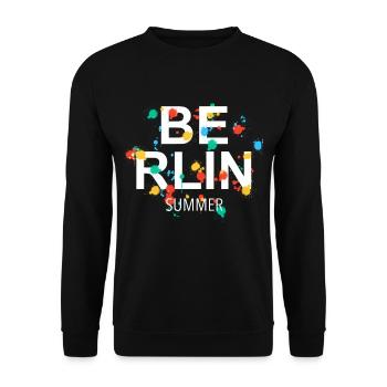 Berlin - Unisex Sweatshirt - black - Front - Alina (178cm) & Michal (187cm)