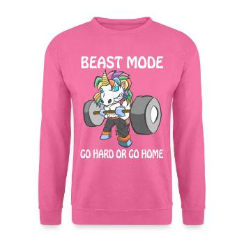 Einhorn, bodybuilder - Sweat-shirt Unisexe - rose - Devant