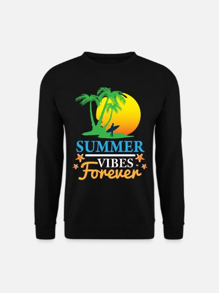 Sommer Vibes Forever - Unisex Pullover - Schwarz