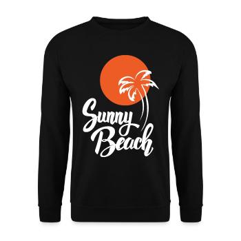 Sunny Beach - Unisex Sweatshirt - black - Front - Alina (178cm) & Michal (187cm)