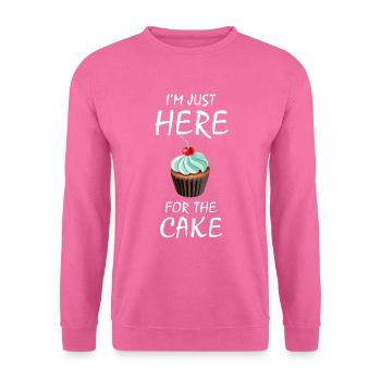 I’m just here for the cake - Sweat-shirt Unisexe - rose - Devant