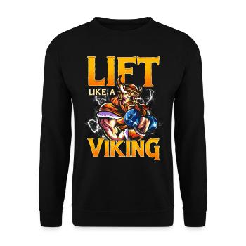 Bodybuilder Viking Lift comme un cadeau Viking - Sweat-shirt Unisexe - noir - Devant - Alina (178cm) & Michal (187cm)