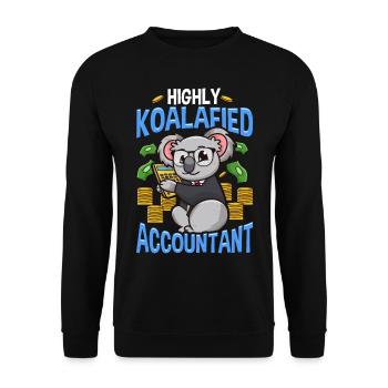 Buchhalter Buchhaltung Finanzen Bilanzen Geschenk - Unisex Pullover - Schwarz - Vorne - Alina (178cm) & Michal (187cm)