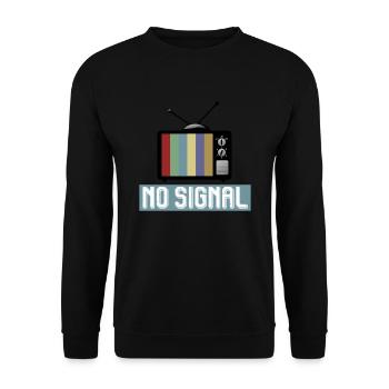 NO SIGNAL TV - Test picture Retro Classic - Unisex Sweatshirt - black - Front - Alina (178cm) & Michal (187cm)