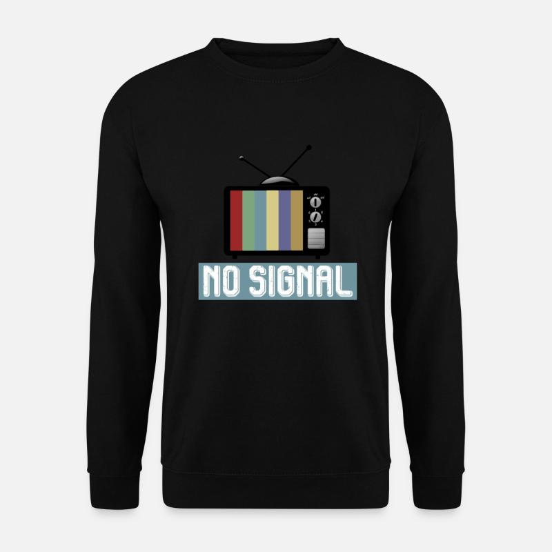 NO SIGNAL Fernseher - Testbild Retro Classic - Unisex Pullover - Schwarz