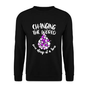 Ätherische Öle Essential Oils: Changing the World - Unisex Sweatshirt - black - Front - Alina (178cm) & Michal (187cm)