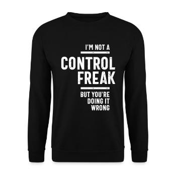 Je ne suis pas un monstre de contrôle - Sweat-shirt Unisexe - noir - Devant - Alina (178cm) & Michal (187cm)