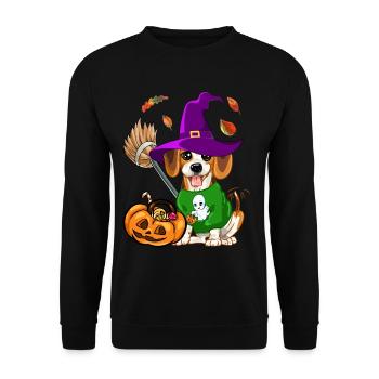 Déguisement d'Halloween Trick Or Treat Beagle Dog - Sweat-shirt Unisexe - noir - Devant - Alina (178cm) & Michal (187cm)