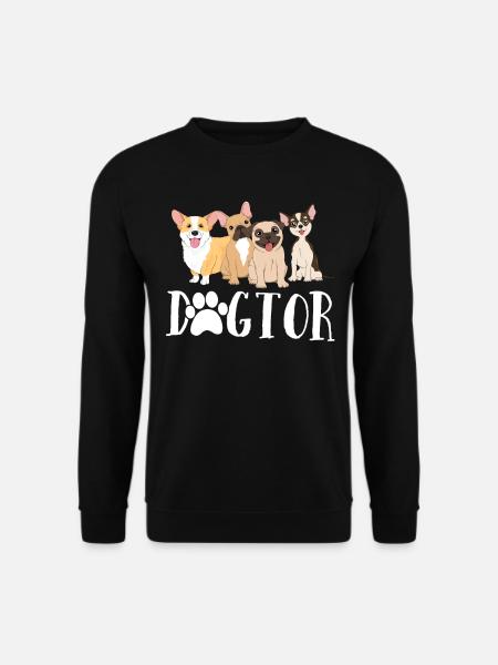 Dogtor lustiger Hundedoktor Vet Tech Veterinarian - Unisex Pullover - Schwarz