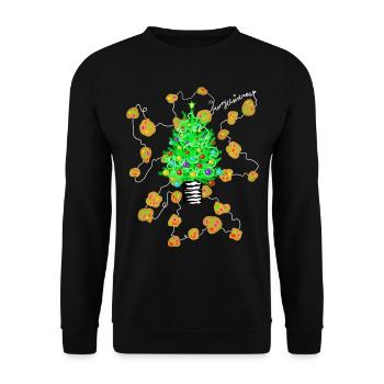 Noël moche - Noël - Sweat-shirt Unisexe - noir - Devant - Alina (178cm) & Michal (187cm)