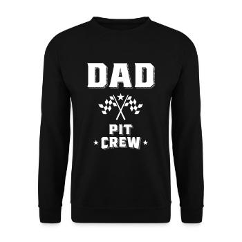 Papa Pit Crew Shirt pour Costume De Fête De Course - Sweat-shirt Unisexe - noir - Devant - Alina (178cm) & Michal (187cm)