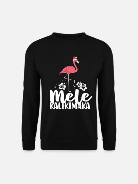 Mele Kalikimaka Hawaiian Christmas Palm Tree - Unisex Pullover - Schwarz