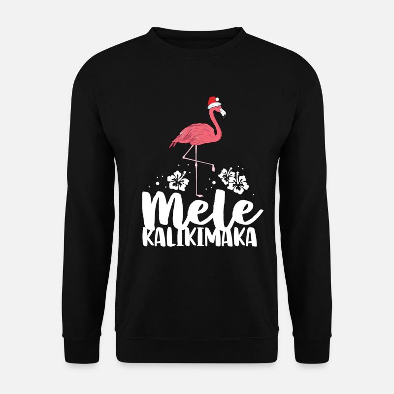 Mele Kalikimaka Hawaiian Christmas Palm Tree - Unisex Pullover - Schwarz