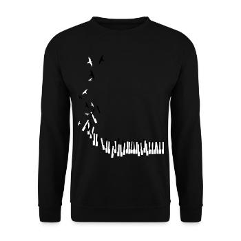 Pianist, piano player, piano, piano, - Unisex Sweatshirt - black - Front - Alina (178cm) & Michal (187cm)