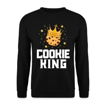 Plätzchen-König Cute Chocolate Chip Foodie Gift Kids - Unisex Pullover - Schwarz - Vorne - Alina (178cm) & Michal (187cm)
