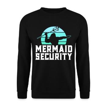 Chemise de sécurité Sirène Hommes Garçons Nageur Poséidon - Sweat-shirt Unisexe - noir - Devant - Alina (178cm) & Michal (187cm)