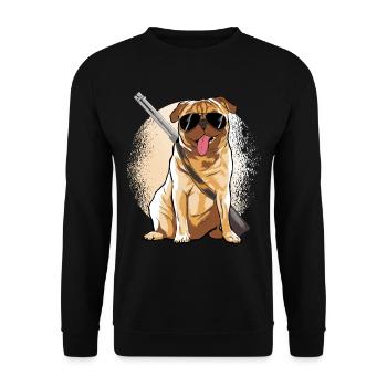Mobs Hunter Dogs Tshirt - Unisex Sweatshirt - black - Front - Alina (178cm) & Michal (187cm)