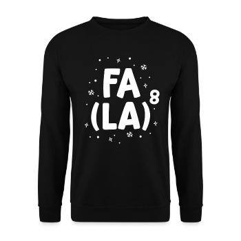Fa La La Math Lehrer Weihnachtshemd Geschenkidee - Unisex Pullover - Schwarz - Vorne - Alina (178cm) & Michal (187cm)