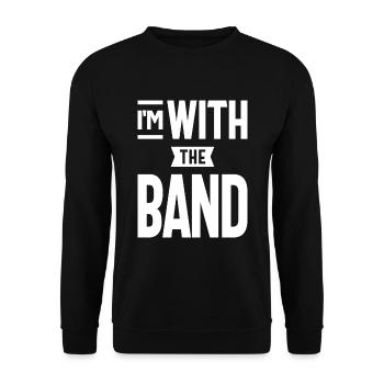 I'm With The Band T Shirt Funny Band - Unisex Sweatshirt - black - Front - Alina (178cm) & Michal (187cm)