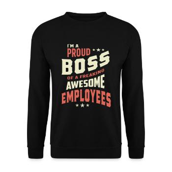 Je suis un fier patron d'employés impressionnants - Sweat-shirt Unisexe - noir - Devant - Alina (178cm) & Michal (187cm)