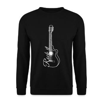 guitare - Sweat-shirt Unisexe - noir - Devant - Alina (178cm) & Michal (187cm)