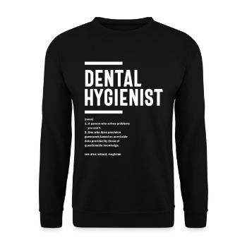 Dental Hygienist Profession Occupation Job Gift - Unisex Sweatshirt - black - Front - Alina (178cm) & Michal (187cm)