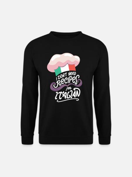 Italian cook cooking Italian Italy - Unisex Sweatshirt - black